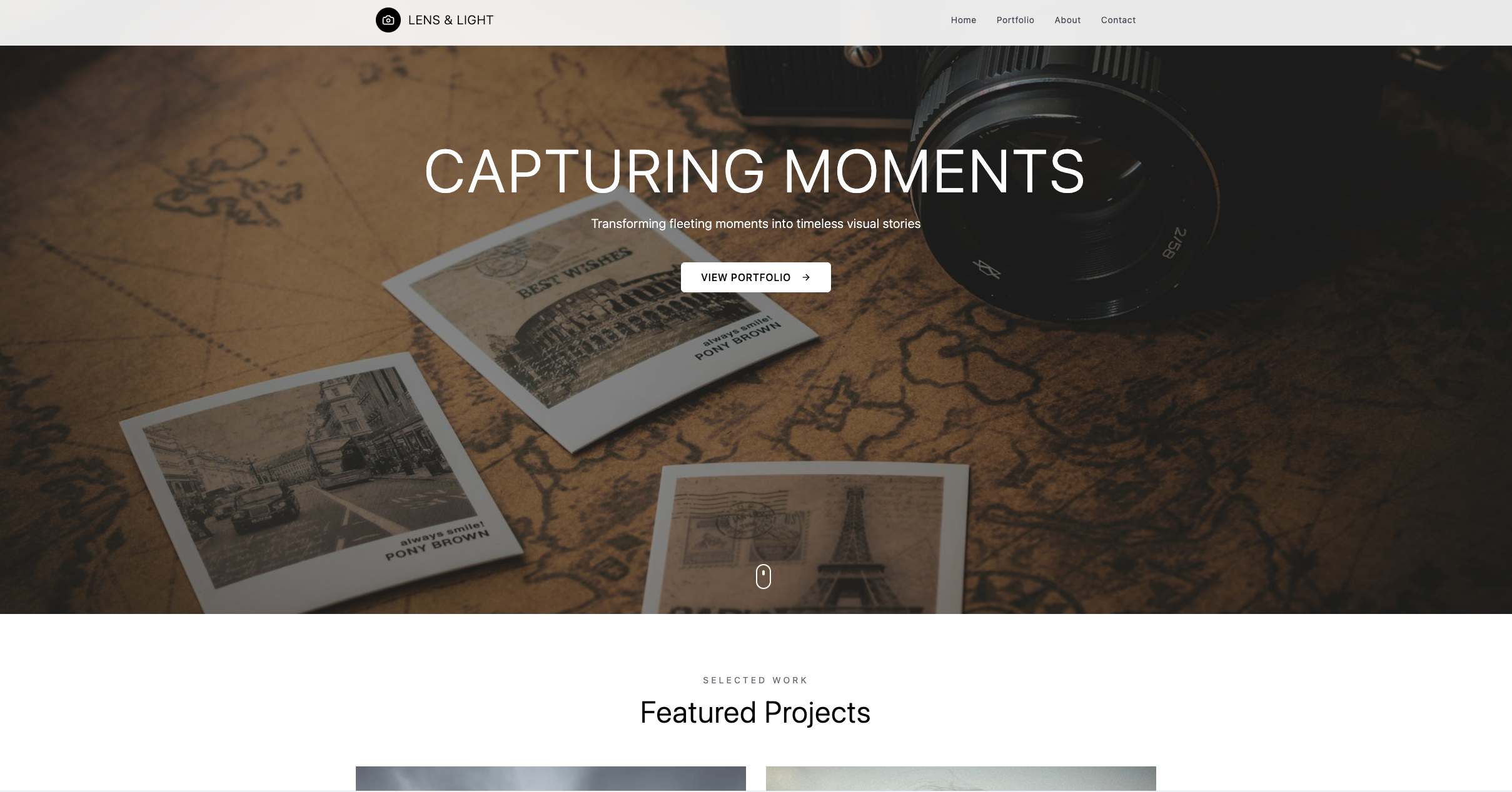 Lens & Light Photography Website